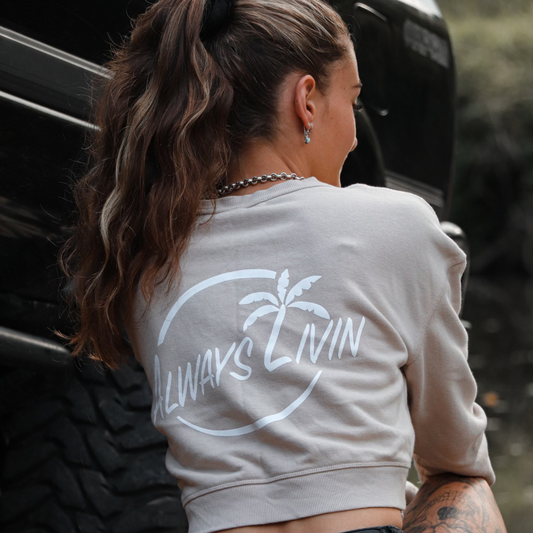 Ladies Crop Crewneck