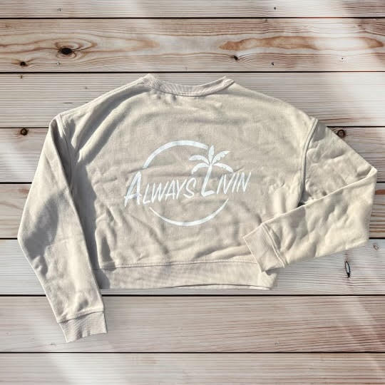 Ladies Crop Crewneck