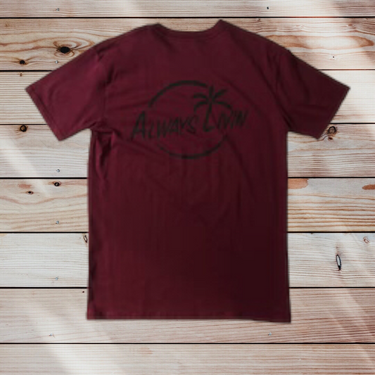 Vital Signature Tee Maroon