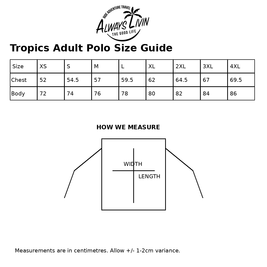 Tropics Adult Polo | UPF Fishing Shirt | Always Livin