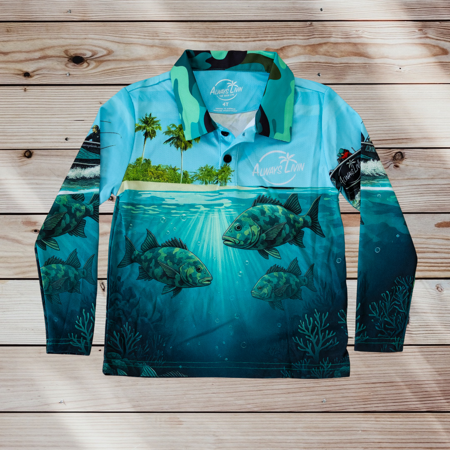 Tropics Toddler Polo | Kids Fishing Shirt | Always Livin